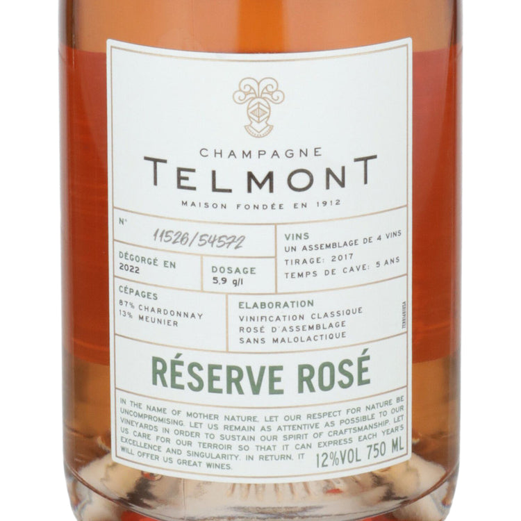 Telmont Champagne Brut Reserve Rose - 1.5L - Front Label