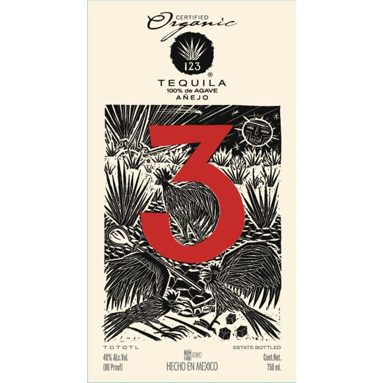 123 Tequila Anejo 3 80 - 750ML