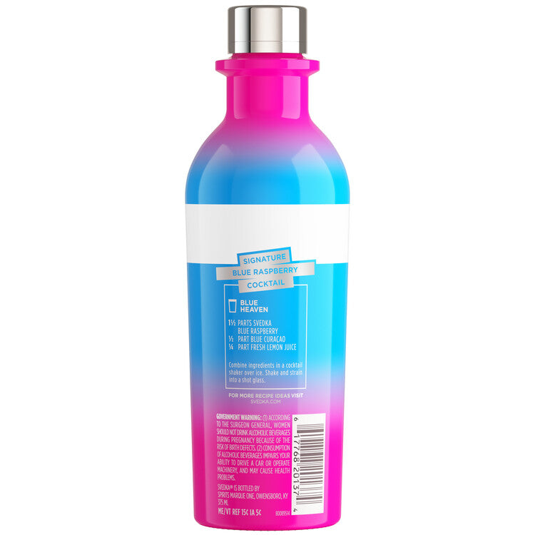 Svedka Blue Raspberry Flavored Vodka 70 - 375ML