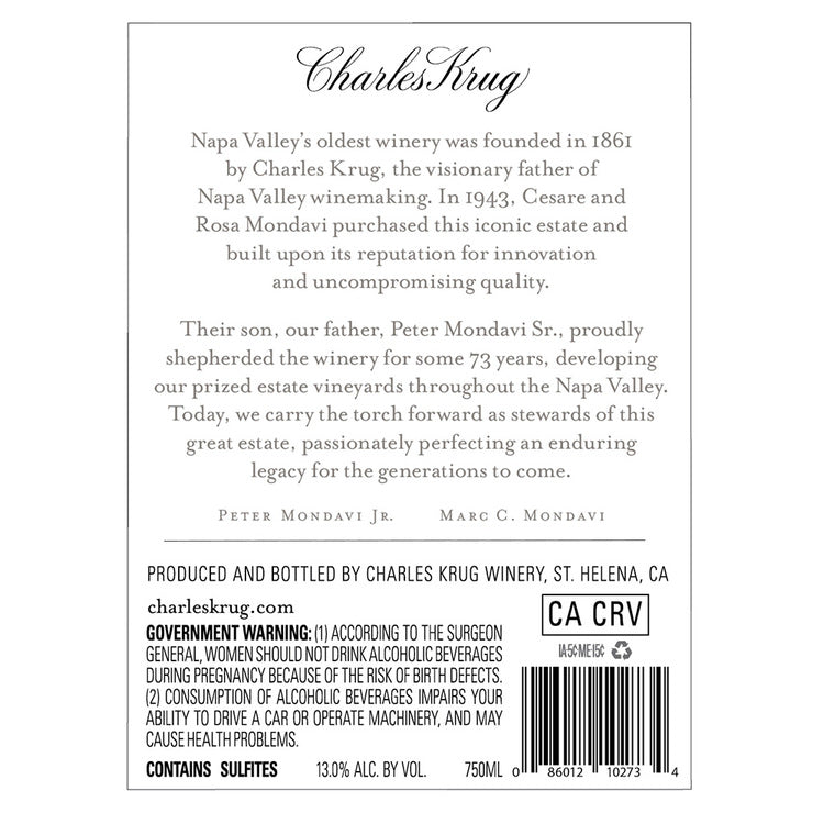Charles Krug Sauvignon Blanc St. Helena 2023 - 750ML