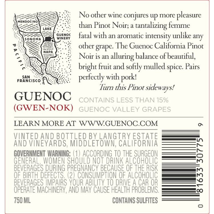 Guenoc Pinot Noir California - 750ML