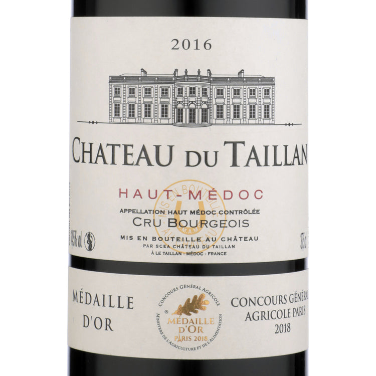 Chateau Du Taillan Cru Bourgrios Exceptionnel Haut Medoc 2016 - 375ML