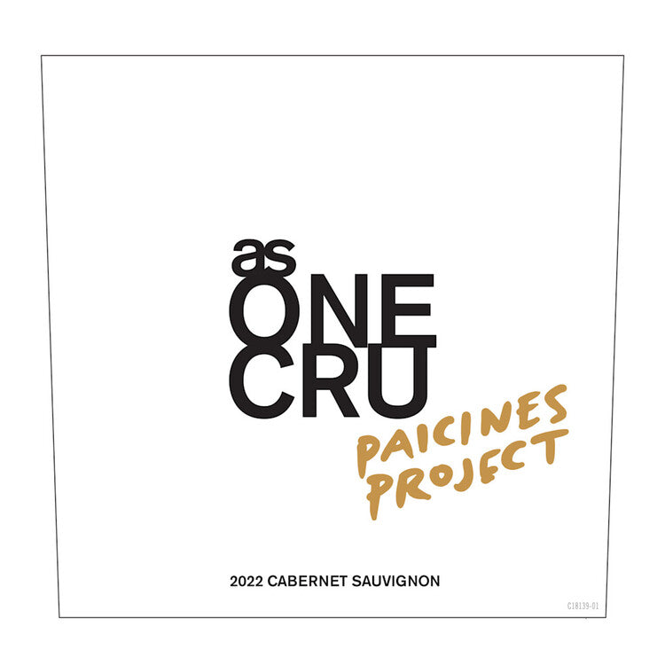 As One Cru Cabernet Sauvignon Palisades Trail Vineyard Paicines Projec - 750ML - Front Label