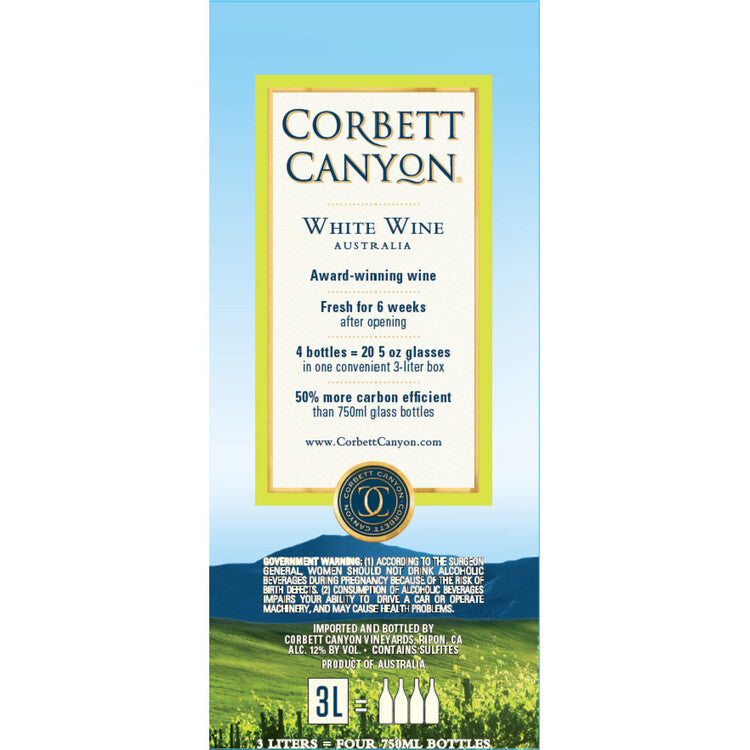 Corbett Canyon Pinot Grigio/Colombard South Eastern Australia - 3.0L
