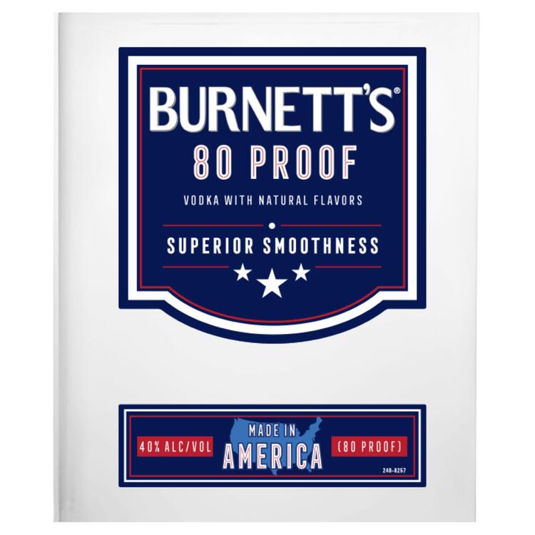 Burnett's Vodka 80 - 375ML - Front Label
