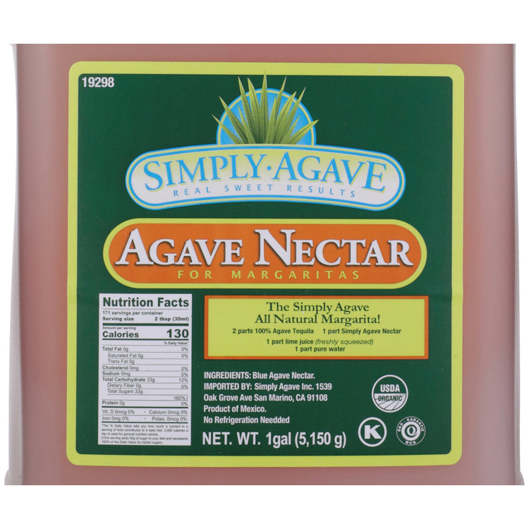Simply Agave Agave Nectar Light - 1.0G - Front Label