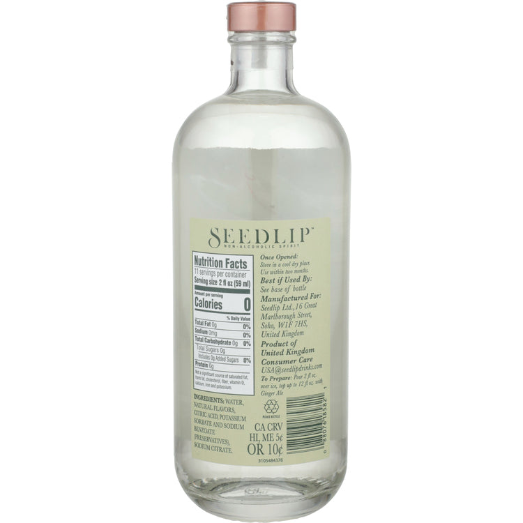 Seedlip Distilled Non-Alcoholic Spirit Garden - 700ML