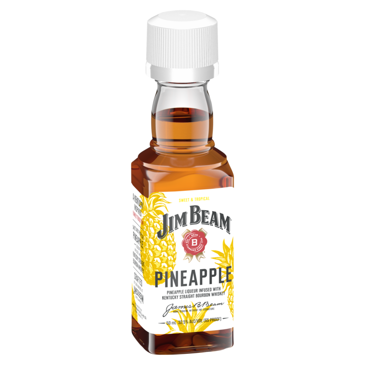 Jim Beam Pineapple Liqueur Infused With Bourbon Flavored Whiskey 65 - 50ML - Front Label