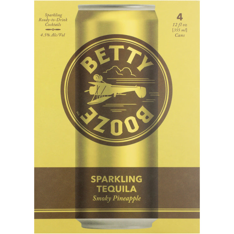 Betty Booze Sparkling Tequila Smoky Pineapple Cocktail - 355ML - Front Label