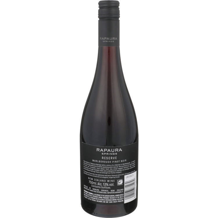Rapaura Springs Pinot Noir Reserve Marlborough 2019 - 750ML