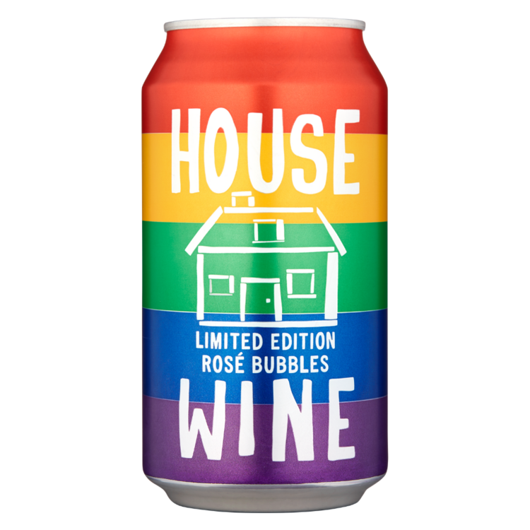 House Wine Rose Bubbles Rainbow Edition American - 355ML