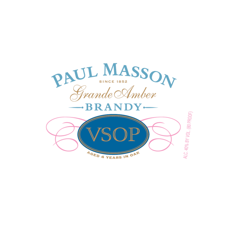 Paul Masson Brandy Grande Amber Vsop 4 Yr 80 - 750ML - Front Label