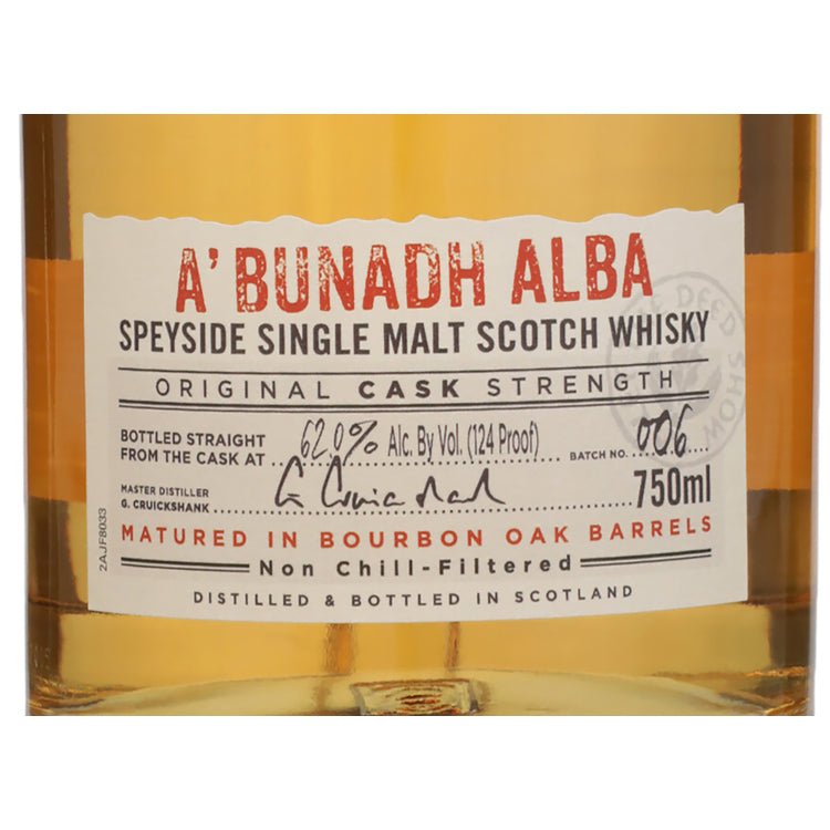 Aberlour Single Malt Scotch A'Bunadh Alba Original Cask Strength 118.6 - 750ML