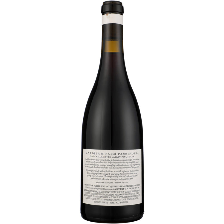 Antiquum Farm Pinot Noir Passiflora Willamette Valley 2021 - 750ML