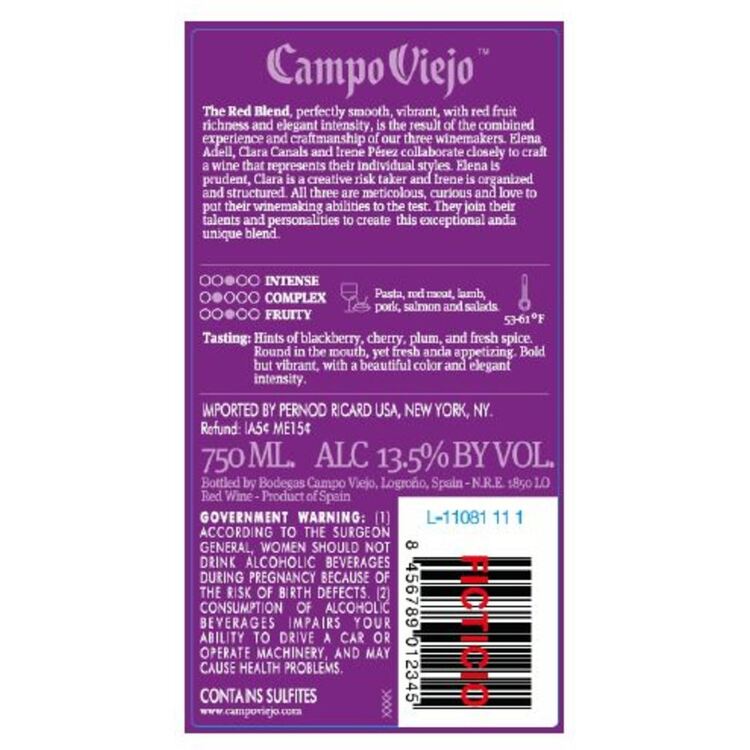 Campo Viejo The Red Blend Spain 2021 - 750ML