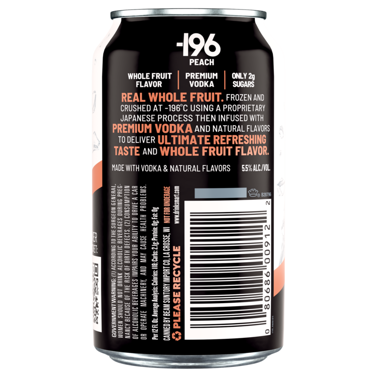 -196 Peach Vodka Seltzer Cocktail 11 - 355ML