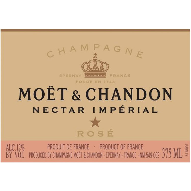 Moet & Chandon Champagne Nectar Imperial Rose - 375ML - Front Label