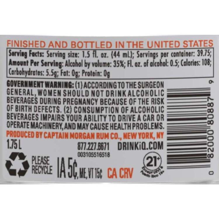 Captain Morgan Sweet Chili Lime Favored Rum 70 - 1.75L