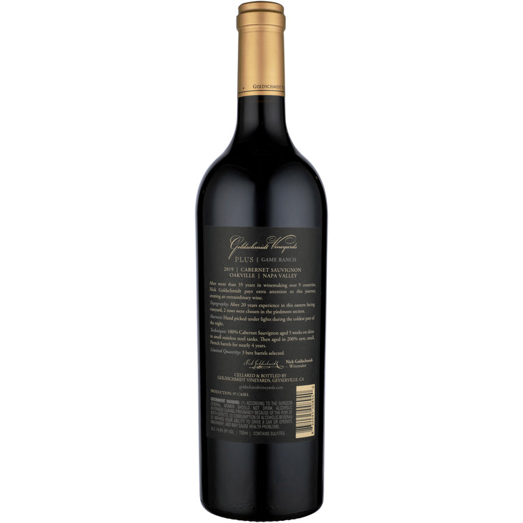 Goldschmidt Vineyard Cabernet Sauvignon Plus Game Ranch Oakville 2019 - 750ML