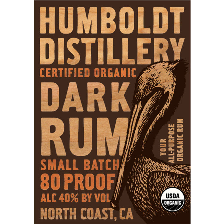 Humboldt Distillery Dark Rum Small Batch 80 - 750ML - Front Label
