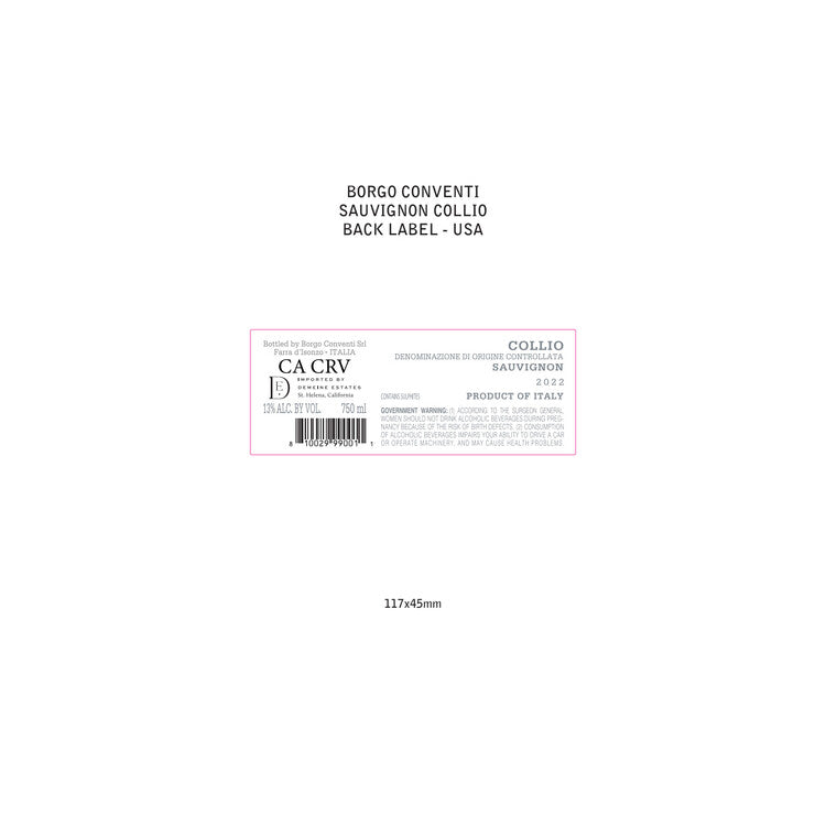 Borgo Conventi Sauvignon Collio 2022 - 750ML