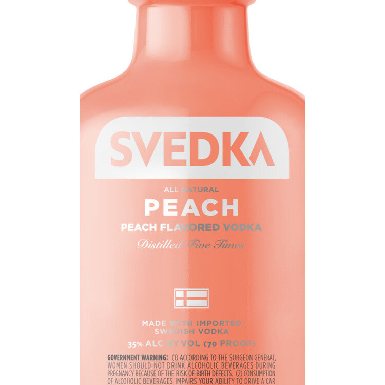 Svedka Peach Flavored Vodka 70 - 100ML - Front Label
