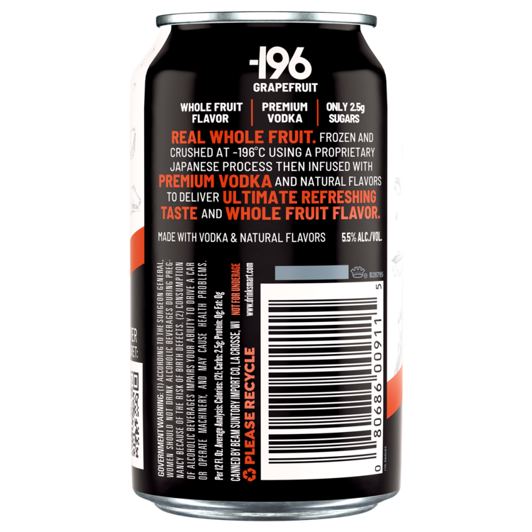 -196 Grapefruit Vodka Seltzer Cocktail 11 - 355ML