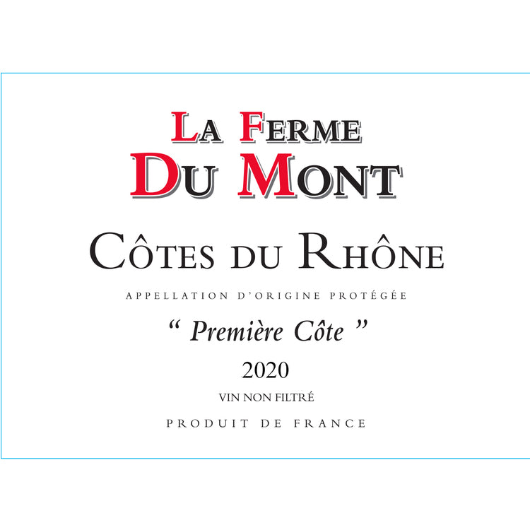 La Ferme Du Mont Cotes Du Rhone Rouge Premiere Cote 2021 - 750ML