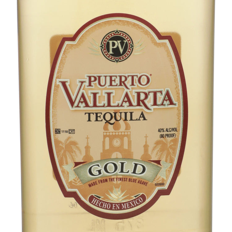 Puerto Vallarta Tequila Gold 80 - 375ML - Front Label