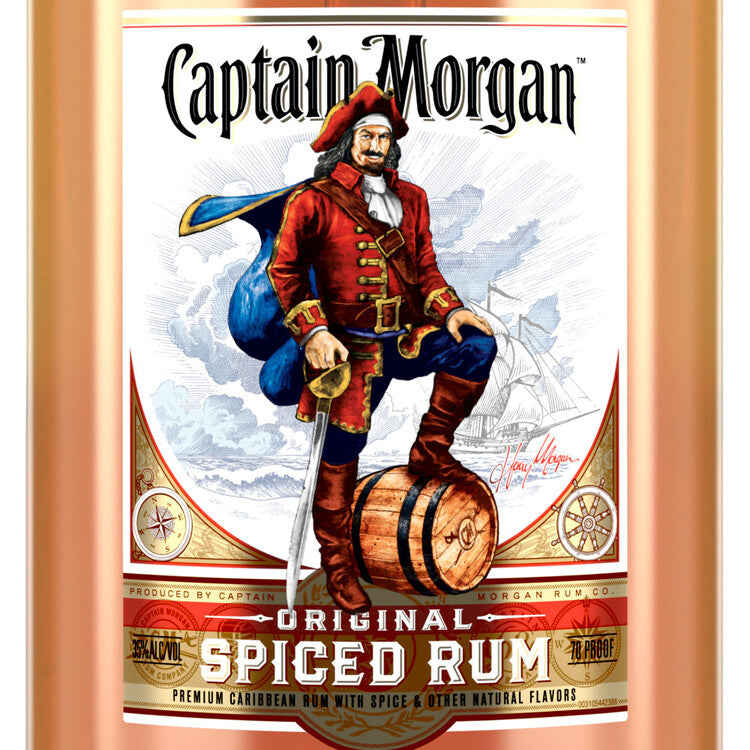 Captain Morgan Spiced Rum Original Real Madagascar Vanilla 70 - 1.75L