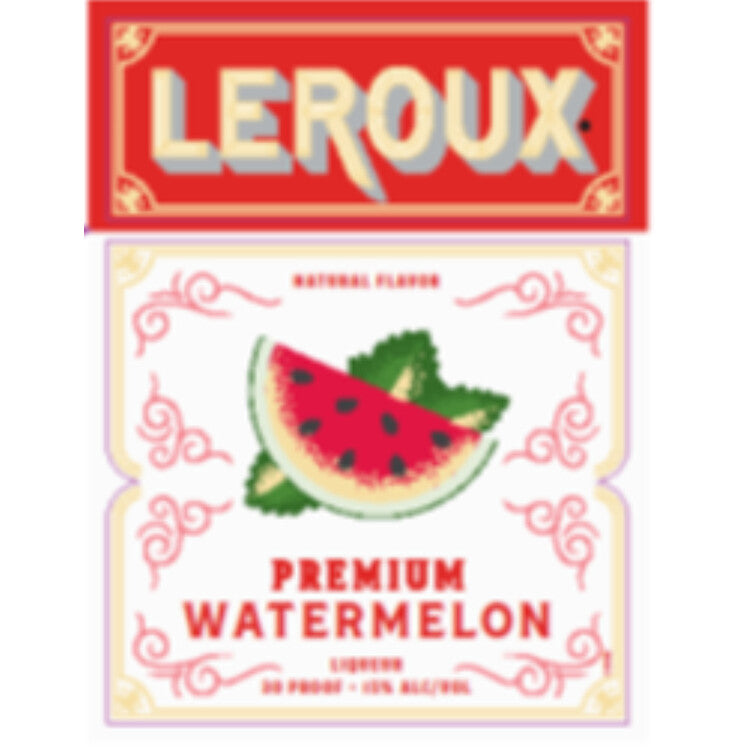 Leroux Watermelon Fruit Liqueur 30 - 1.0L - Front Label