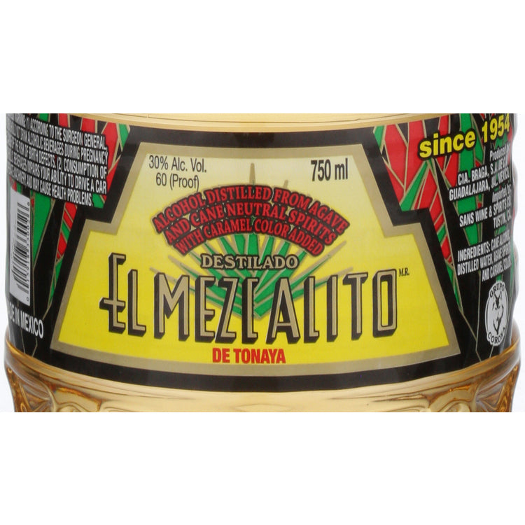 El Mezcalito Agave & Cane Neutral Spirits Gold 60 - 750ML - Front Label