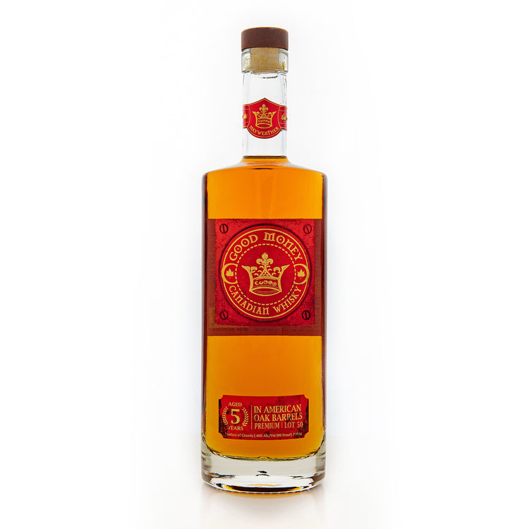 Good Money Canadian Whisky Aged In American Oak Barrels Lot 50 5 Yr 80 - 750ML