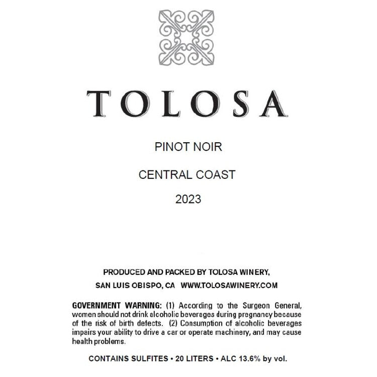 Tolosa Chardonnay Central Coast - 20.0L