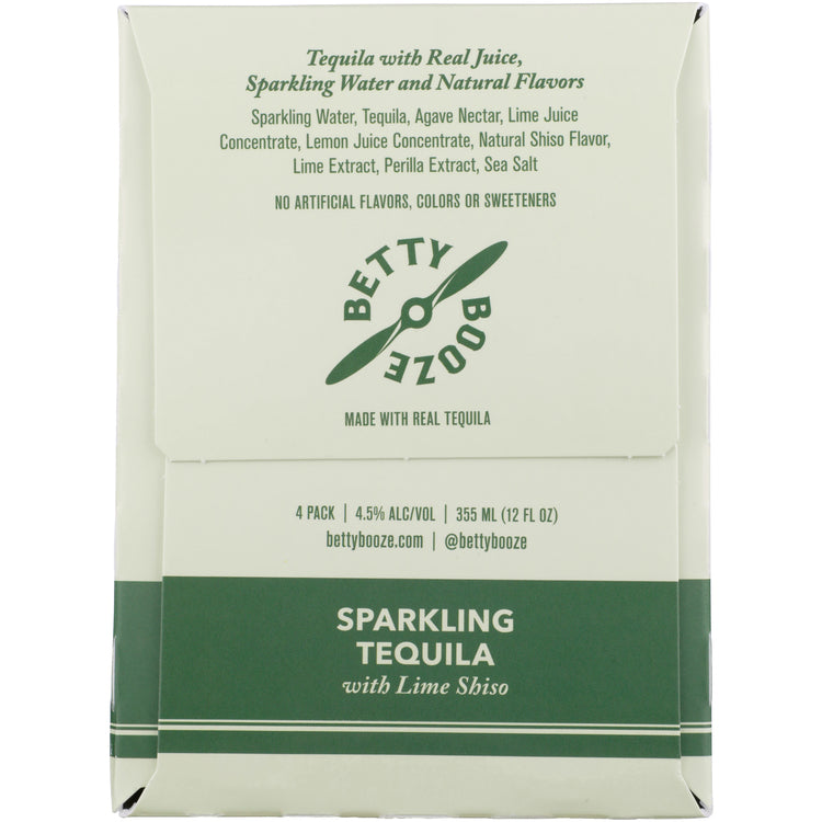 Betty Booze Sparkling Tequila With Lime Shiso - 355ML