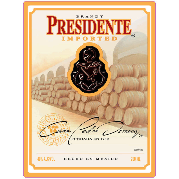 Presidente Brandy 80 - 200ML - Front Label