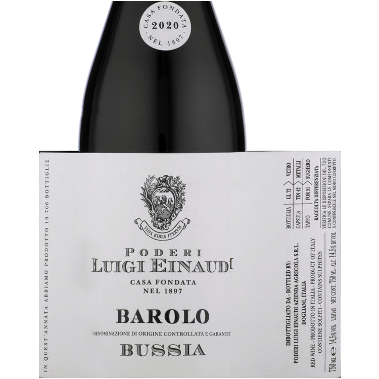 Poderi Luigi Einaudi Barolo Bussia 2020 - 750ML