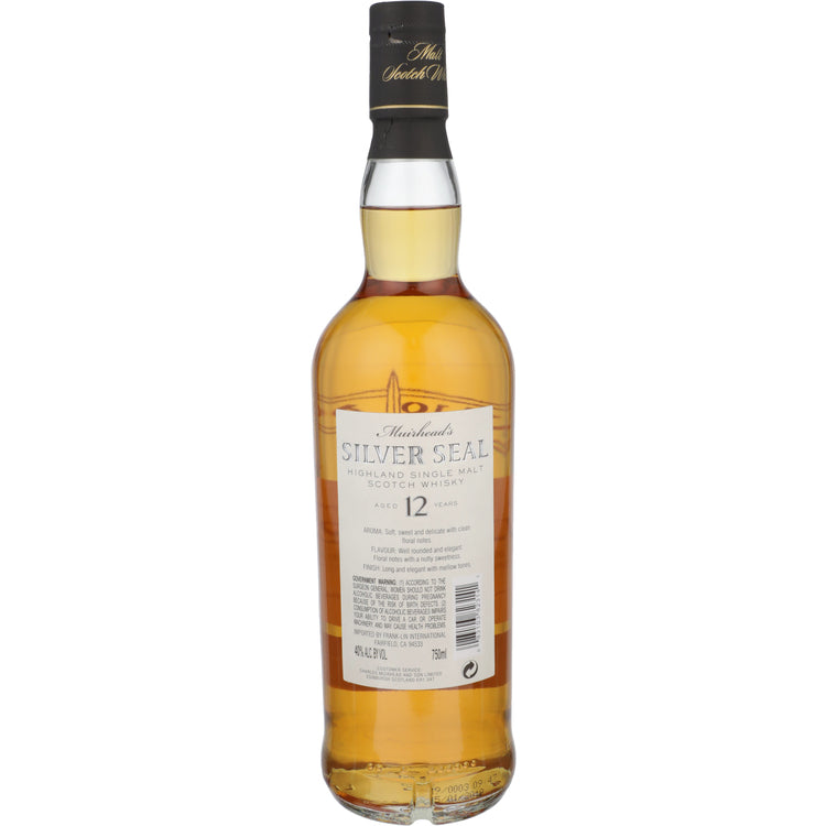 Muirhead'S Single Malt Scotch Silver Seal 12 Yr 80 - 750ML