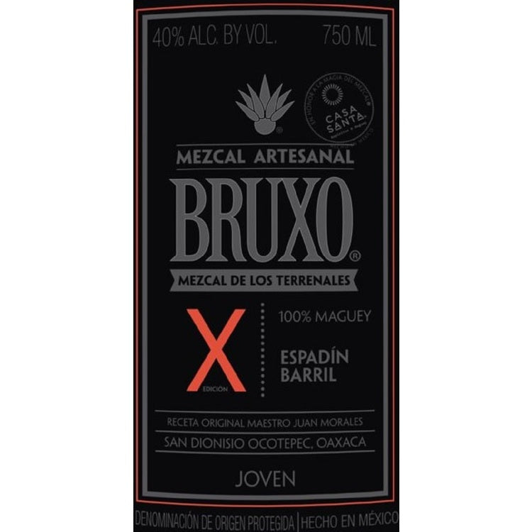 Bruxo Mezcal Artesanal Joven Edicion X Espadin Barril 80 - 750ML