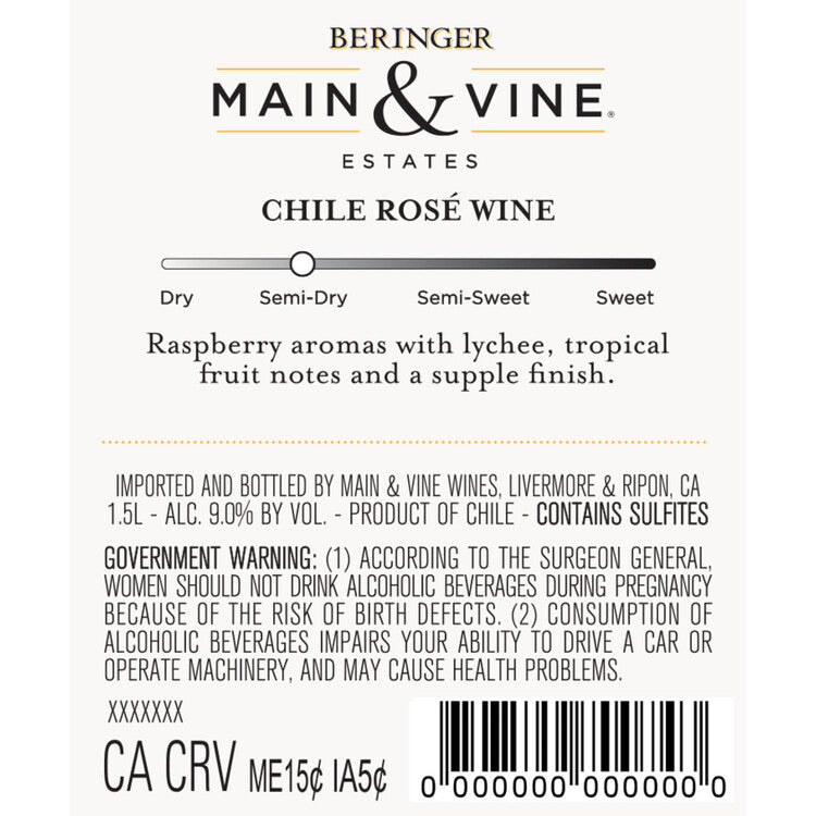 Beringer Main & Vine White Zinfandel/Moscato California - 1.5L