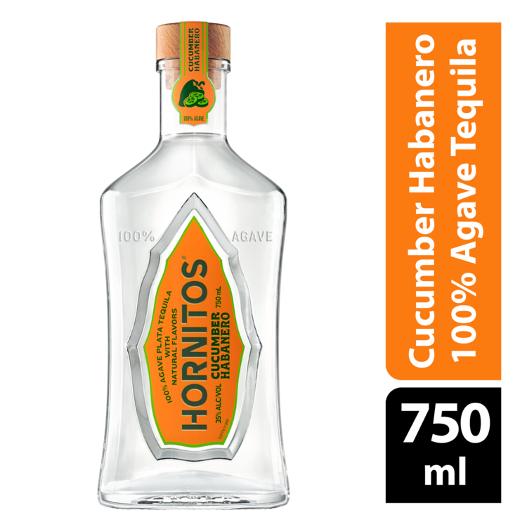 Hornitos Cucumber Tequila Liqueur Cucumber Habanero 70 - 750ML - Front Label