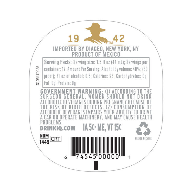 Don Julio Tequila Blanco 80 - 750ML - Back Label