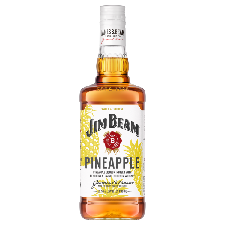 Jim Beam Pineapple Liqueur Infused With Bourbon Flavored Whiskey 65 - 750ML