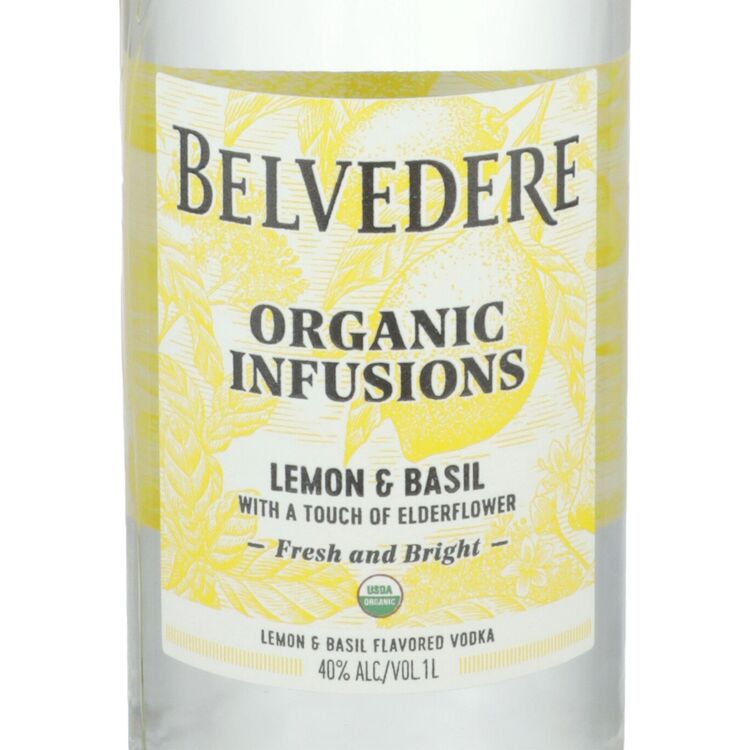 Belvedere Organic Infusions Lemon & Basil Flavored Vodka 80 - 1.0L