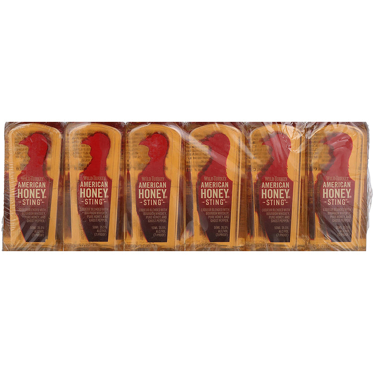 Wild Turkey Whiskey Liqueur With Ghost Peppers American Honey Sting 71 - 50ML - Front Label