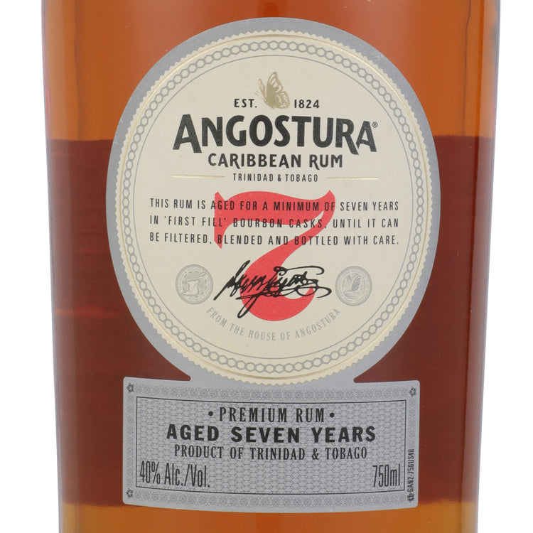 Angostura Aged Rum 7 Yr 80 W/ Orange Bitters Hitchhiker - 750ML - Front Label