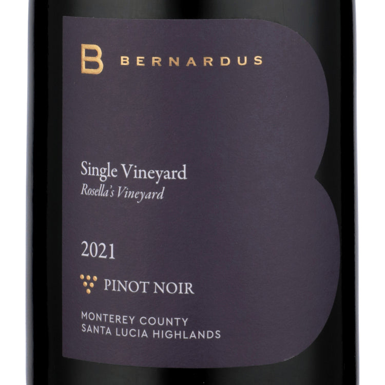 Bernardus Pinot Noir Rosella'S Vineyard Santa Lucia Highlands 2021 - 750ML