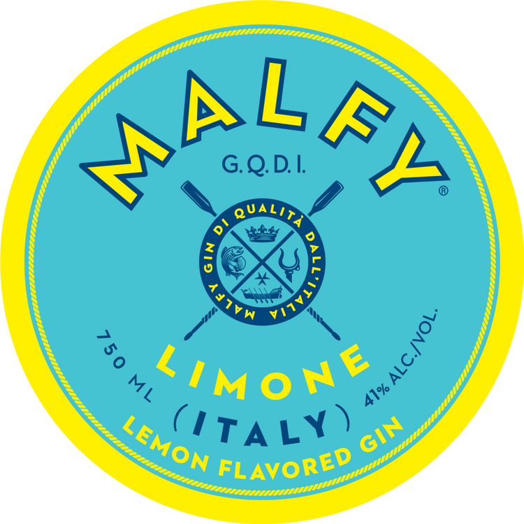 Malfy Lemon Flavored Gin Limone Di Amalfi 82 W/ 2 Glasses - 750ML