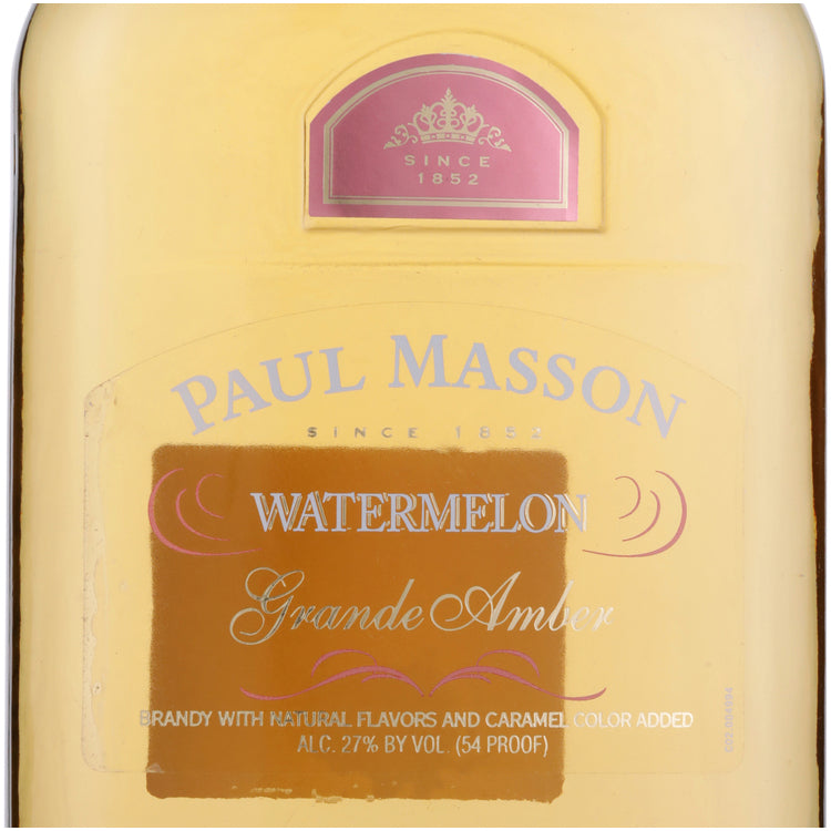 Paul Masson Watermelon Flavored Brandy Grande Amber 54 - 375ML - Front Label