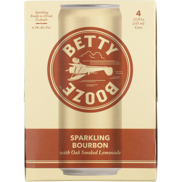 Betty Booze Sparkling Bourbon With Oak Smoked Lemonade Cocktail - 355ML